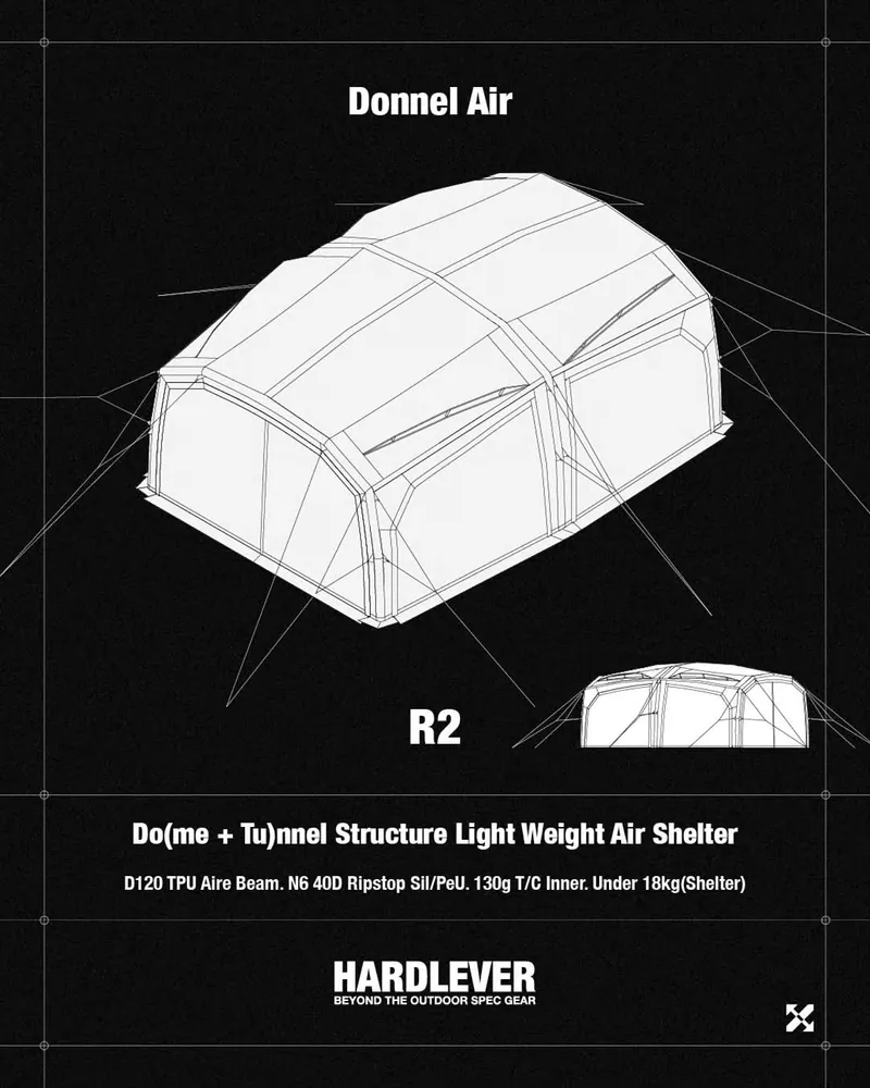 CAMVIL|Hardlever Donnel Air R2|混合式充氣帳