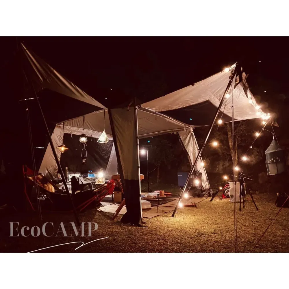 BIG LION威力屋 320客廳天幕兩用帳篷 BL-320〈米白＋鐵灰配色／黑膠款〉《EcoCamp艾科戶外│中壢》