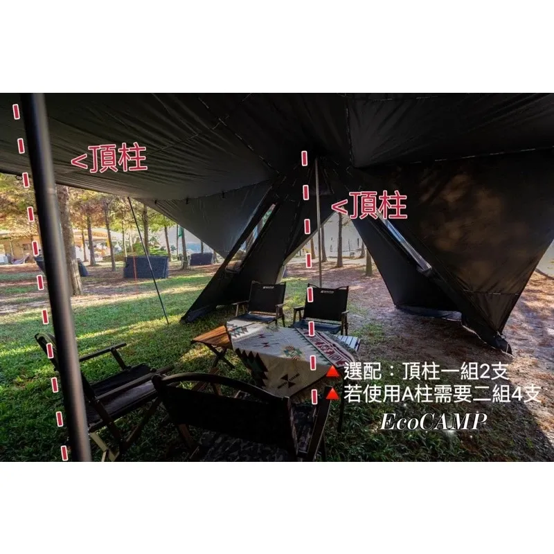 BIG LION威力屋 47雙峰帳篷〈軍綠〉MIT台灣製造 四季帳篷「EcoCAMP|艾科戶外」