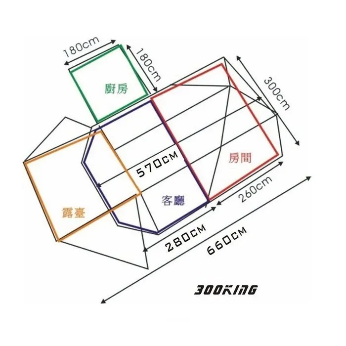 BIG LION威力屋 摩卡300KING 銀膠／MIT台灣製造／四季帳篷〈EcoCAMP｜艾科戶外｜中壢〉