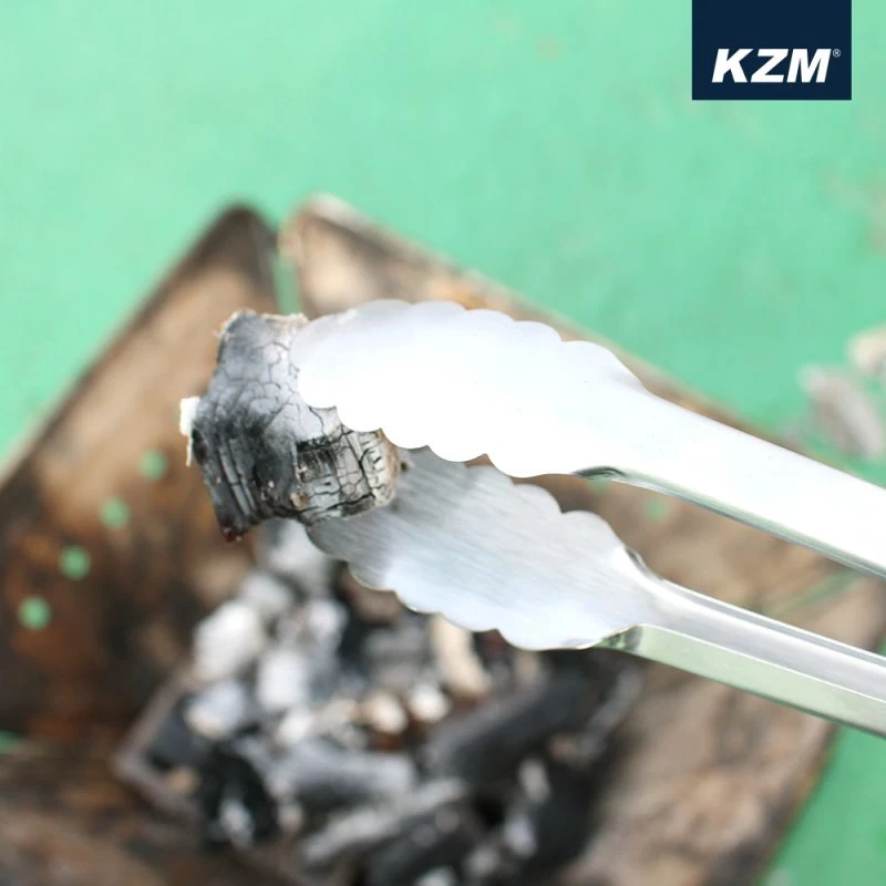【綠色工場】KAZMI 不鏽鋼炭火夾+烤網清潔銅刷鏟組 (K5T3G008) 不鏽鋼304 鋼刷 烤肉夾 炭夾 露營