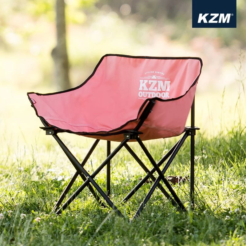 【綠色工場】KAZMI KZM 極簡時尚休閒折疊椅-經典黑/珊瑚粉/橄欖綠 休閒椅 導演椅 露營椅 收納椅
