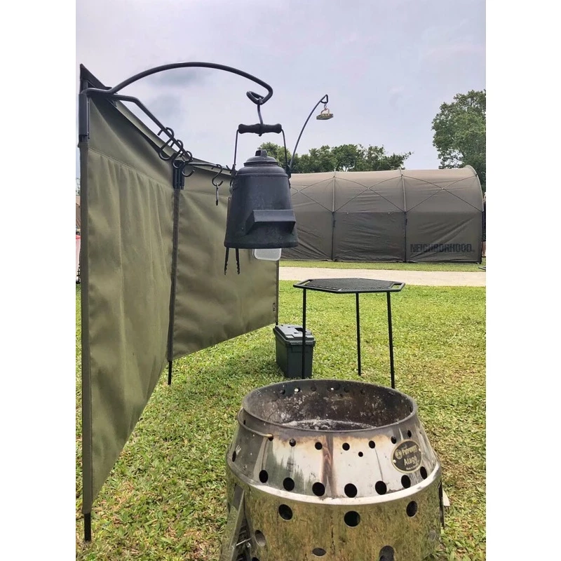 【綠色工場】附月掛組鐵 鉄 Iron Work 鐵陣幕 軍風露營 擋風布 露營佈置 美學 掛架 戶外野餐