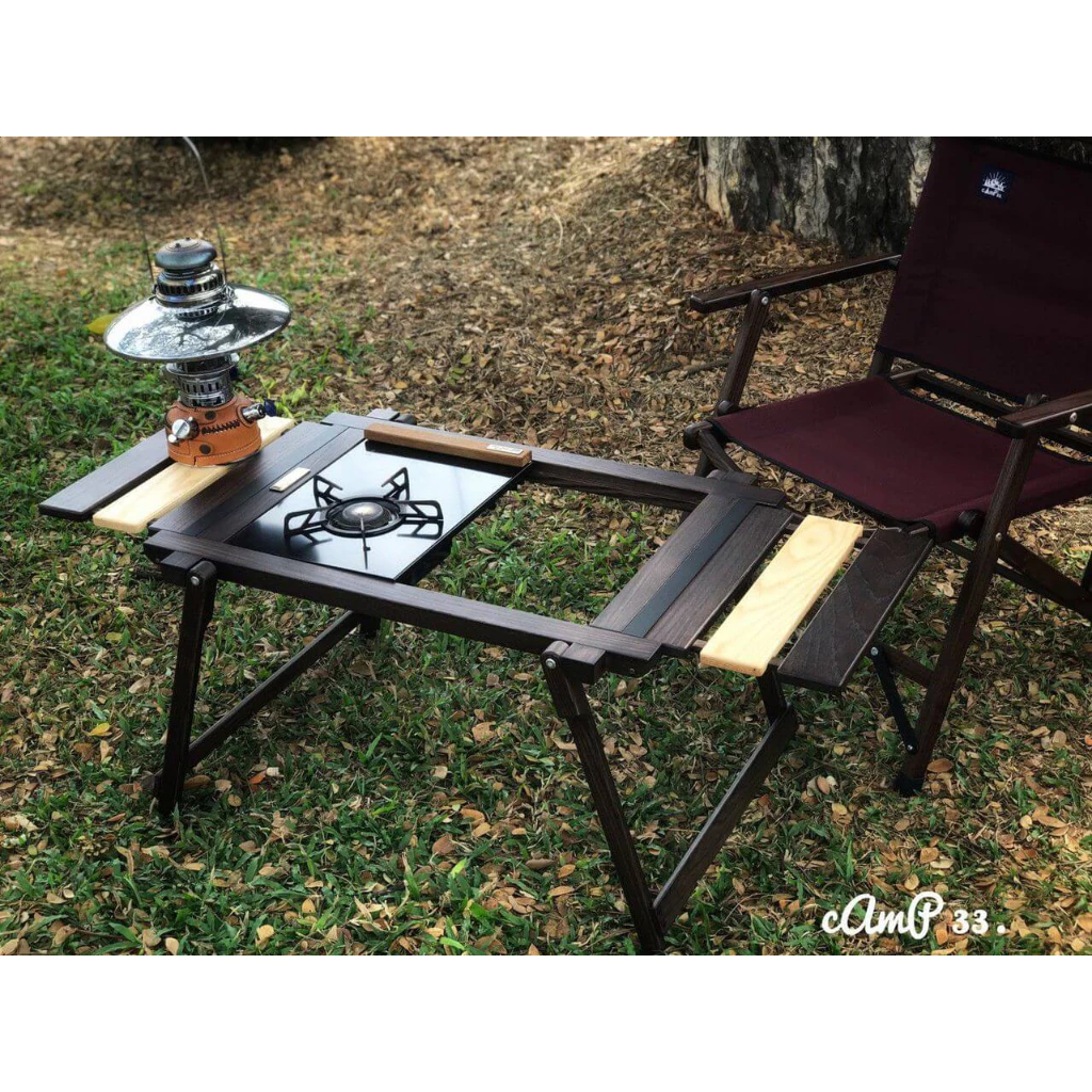 【綠色工場】cAmP33 森林女神二代?木桌 實木桌 多功能桌 手工木桌 蛋捲桌 露營木桌 收納桌 摺疊桌 台灣製