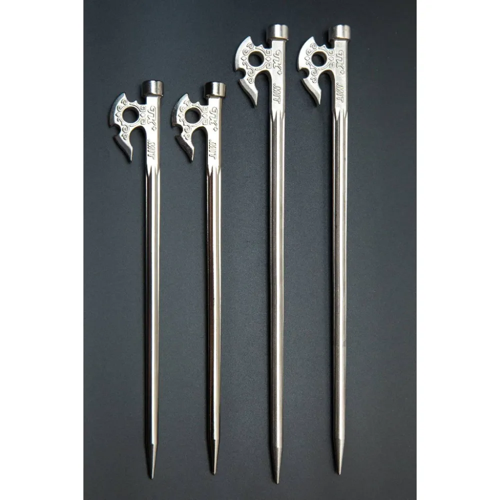 【綠色工場】TKS 神斧釘 SUS630不鏽鋼原色營釘 (TK-270A) 不鏽鋼營釘 露營營釘 地釘 造型釘