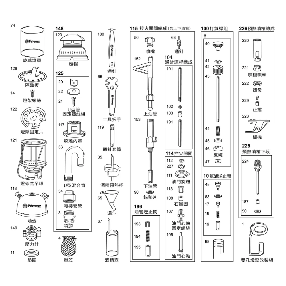 Petromax HK500 煤油汽化燈【綠色工場】(皇室銀/黃金銅) 照明 露營燈 戶外 煤油燈(不含反射頂蓋）