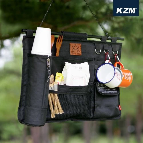 【綠色工場】KAZMI KZM 多功能吊掛式桌邊置物袋 收納袋 置物袋 置物包 掛物袋 露營 野營 戶外 側掛袋 桌邊袋