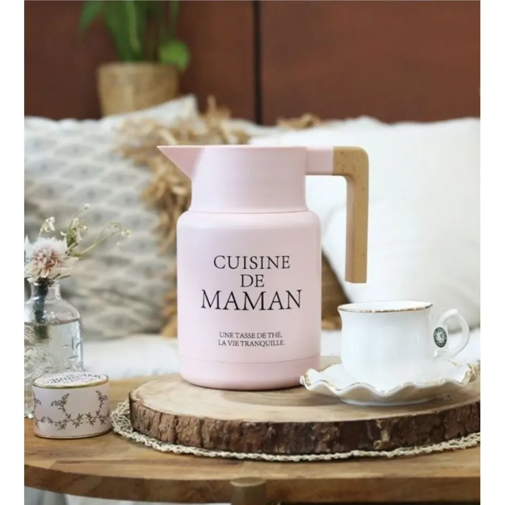 【綠色工場】 韓國熱銷 Cuisine de maman 1500cc 保溫壼 熱水壺 茶壺 水壺 保溫 保溫瓶 露營