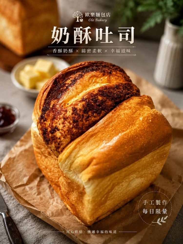 歐樂手作歐包-奶酥吐司